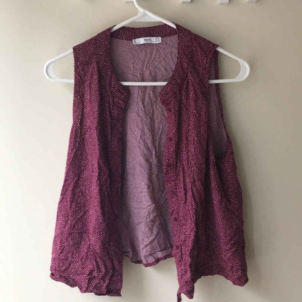 Mango Polka Dot Button Up